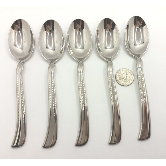 Lenox Simply Fine Twist 5 Piece Teaspoon Set 18/10 Stainless Vietnam New - Picture 4 of 9